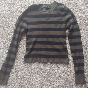 2 for $15 Striped Long Sleeve Crop top